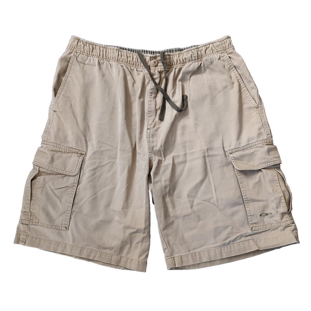Vintage OP Ocean Pacific Brown Cargo Shorts Men's Large X 9" Blue Label‎ Hiking